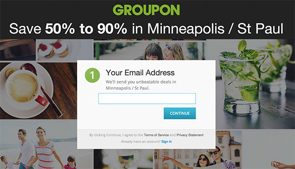 Groupon Homepage